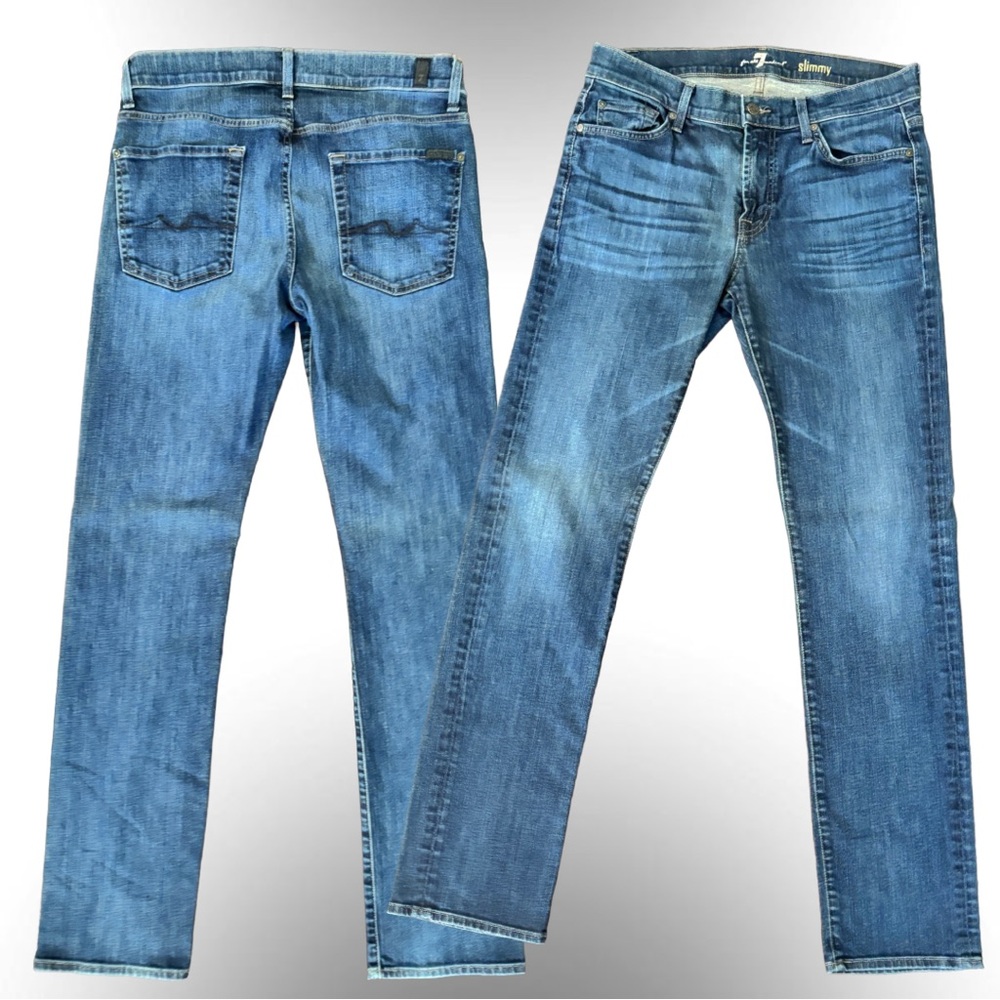 7 For All Mankind Light Blue Slim Jeans